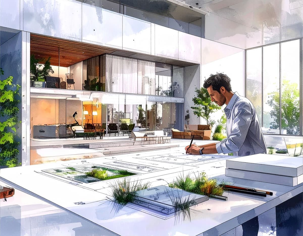 Kreativ arkitektonisk designprocess